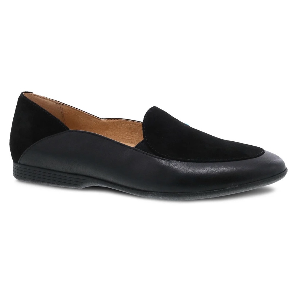 Dansko Black Glazed Leather Lace Women's Loafers Size EU37